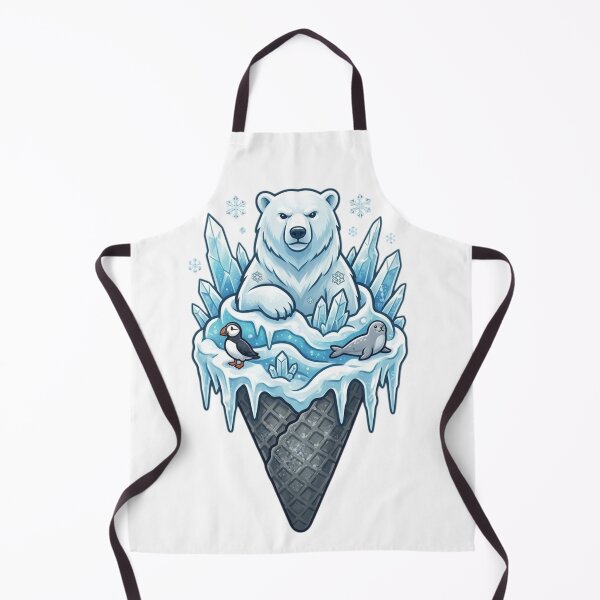 Item preview, Arctic Kingdom Waffle Cone: Polar Bear, Puffin, and Seal designed and sold by Bug by Design.