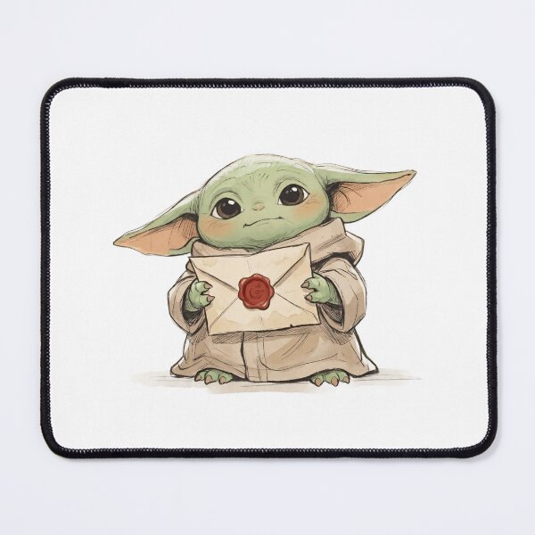 Item preview, BABY YODA WITH WAX SEALED LETTER designed and sold by LIS AND MELIVERSO.