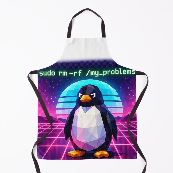 Item preview, Vaporwave Linux Penguin Sudo Rm Rf My Problems 90s designed and sold by Retro Mood Co.