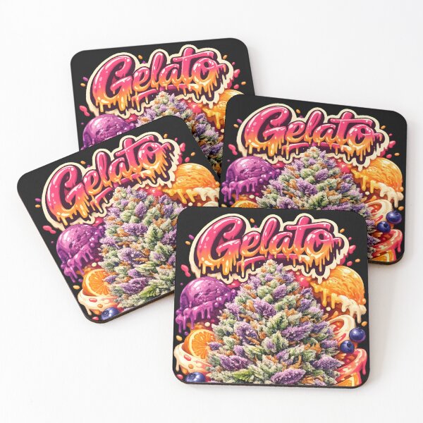 Item preview, Gelato Sherbet Graffiti Print | Creamy Berry Gelato Strain Typography | Sweet Indica Weed 420 Ice Cream Poster designed and sold by WAUZ.