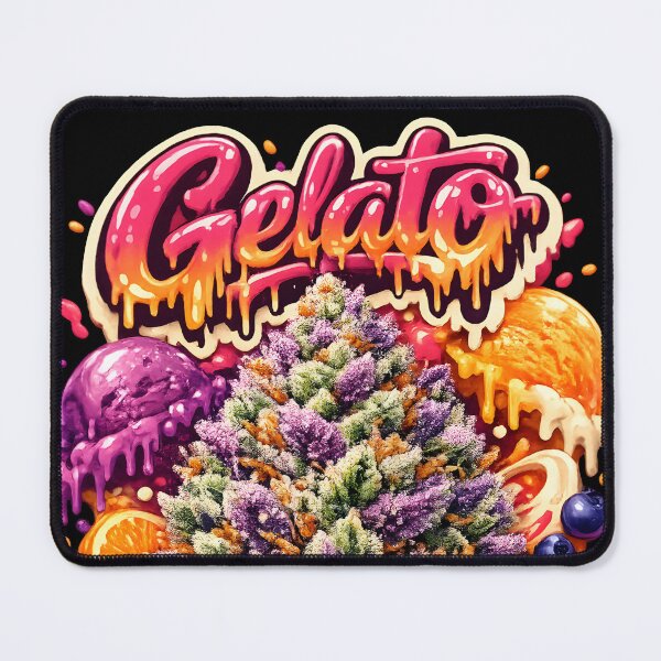 Item preview, Gelato Sherbet Graffiti Print | Creamy Berry Gelato Strain Typography | Sweet Indica Weed 420 Ice Cream Poster designed and sold by WAUZ.