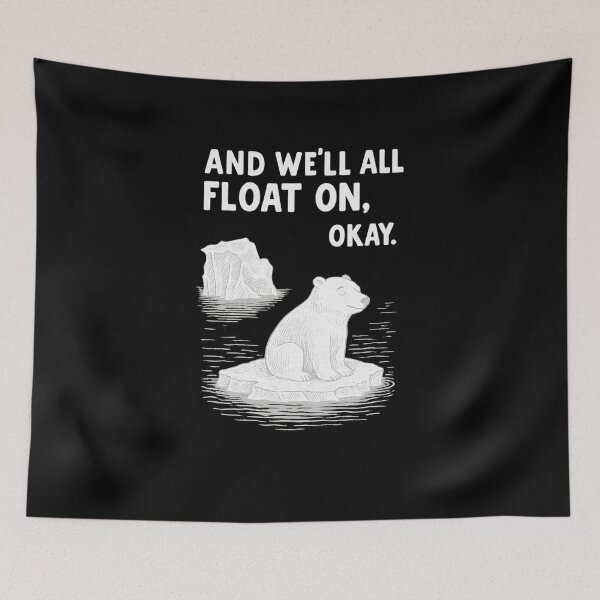 Item preview, Modest Mouse Polar Bear Ice Cap Art – “And We’ll All Float On, Okay” Indie Rock Lyric Minimalist Design designed and sold by Donsean22.
