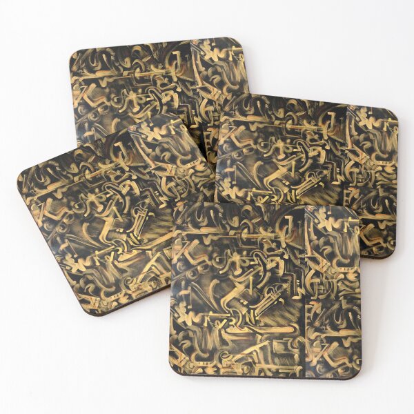 Item preview, Black And Gold Abstract designed and sold by Nasinxone.