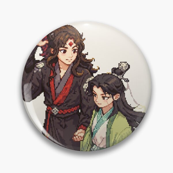 Item preview, shen qingqiu and luo binghe pixel art designed and sold by lilypadblue.