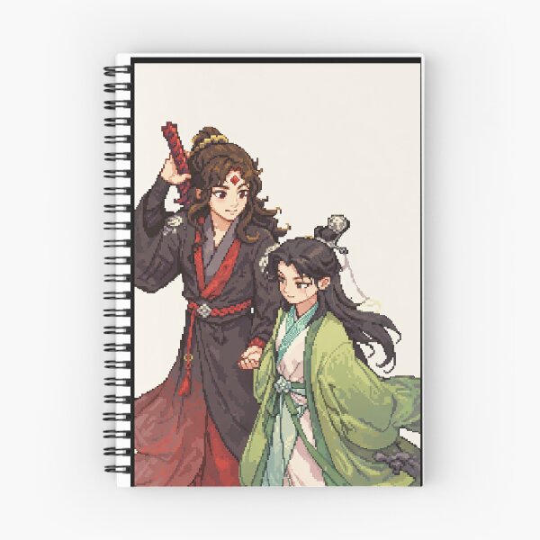 Item preview, shen qingqiu and luo binghe pixel art designed and sold by lilypadblue.