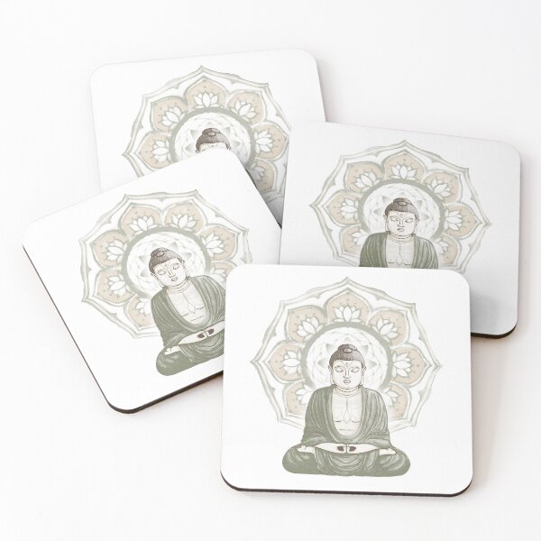 Item preview, Buddha Padma Watercolor - Sage Earth - Sage Fawn Dove Halo designed and sold by Irene Estelle.