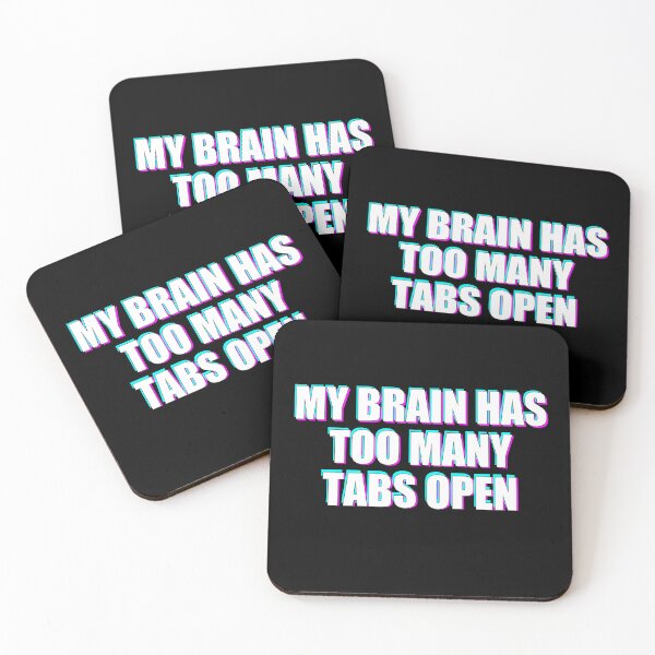 Item preview, My Brain Has Too Many Tabs Open - Cyberpunk Glitch Typography designed and sold by fraseslocas77.