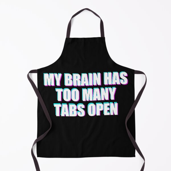 Item preview, My Brain Has Too Many Tabs Open - Cyberpunk Glitch Typography designed and sold by fraseslocas77.