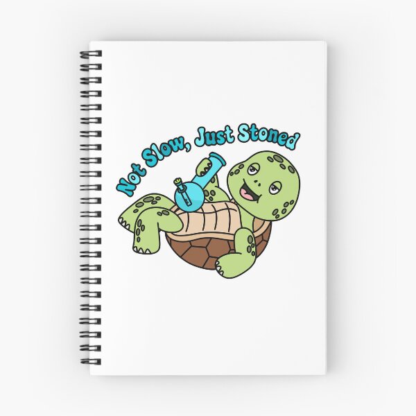 Item preview, Not Slow Just Stoned Funny Turtle Bong Sticker designed and sold by MycoMindsMedia.