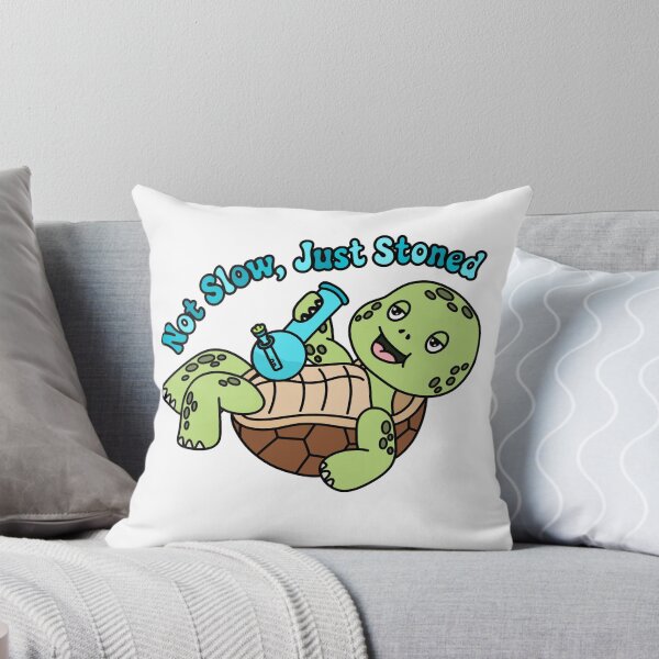 Item preview, Not Slow Just Stoned Funny Turtle Bong Sticker designed and sold by MycoMindsMedia.