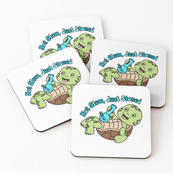 Item preview, Not Slow Just Stoned Funny Turtle Bong Sticker designed and sold by MycoMindsMedia.