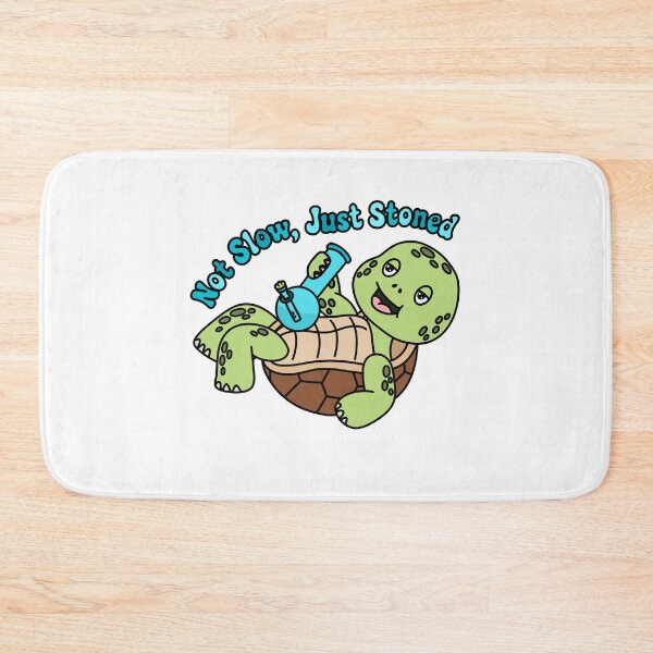 Item preview, Not Slow Just Stoned Funny Turtle Bong Sticker designed and sold by MycoMindsMedia.
