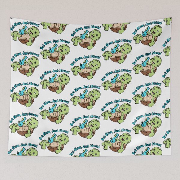 Item preview, Not Slow Just Stoned Funny Turtle Bong Sticker designed and sold by MycoMindsMedia.