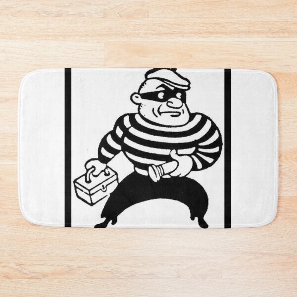 Item preview, Funny Cartoon Robber Graphic Tee | Vintage Black & White Thief Illustration | Streetwear Aesthetic Shirt designed and sold by EssentialsWear.