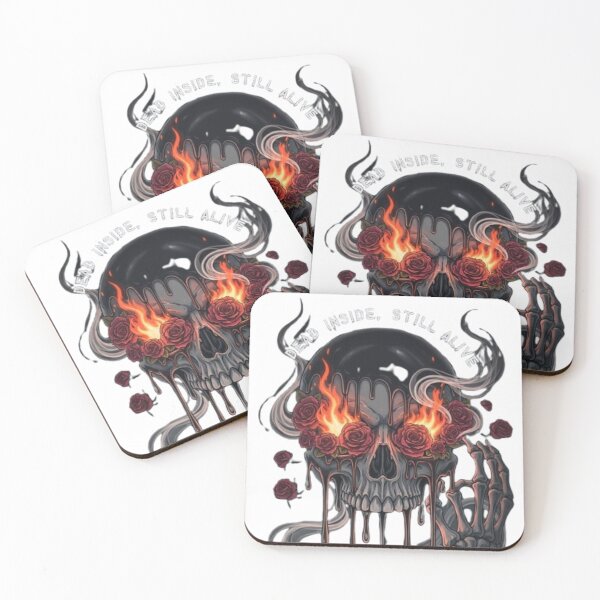 Item preview, Dead Inside Still Alive Skull Tattoo designed and sold by Mojbin.