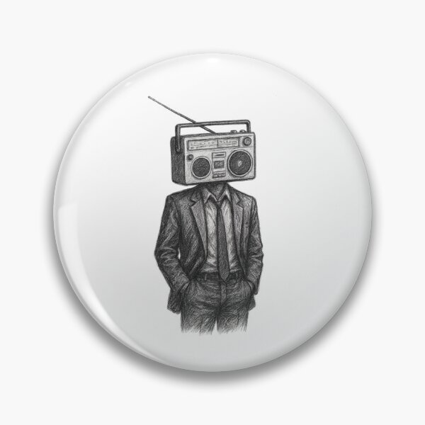 Item preview, Radiohead Surreal Sketch – Man in Suit with Radio Head Black & White Minimalist  designed and sold by Donsean22.