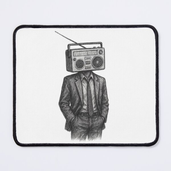Item preview, Radiohead Surreal Sketch – Man in Suit with Radio Head Black & White Minimalist  designed and sold by Donsean22.