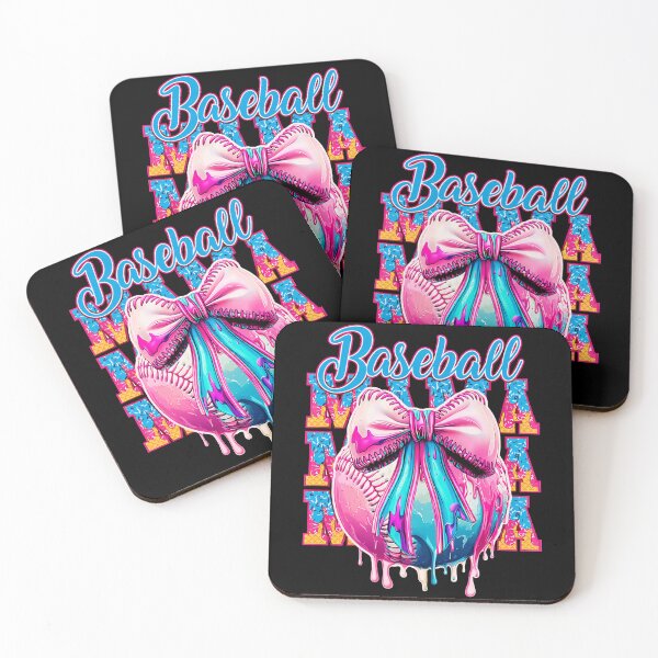 Item preview, Baseball Mama Pink Blue Drip Bow Ball Design Mothers Day designed and sold by margamPagenberg.