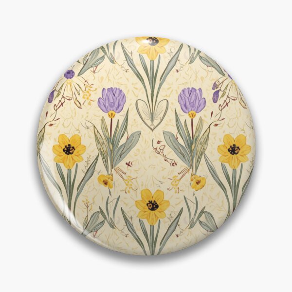 Item preview, Purple Crocus Yellow Daffodil Flower Pattern designed and sold by burbankdesigns.
