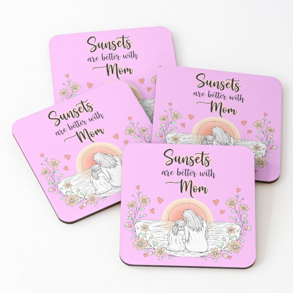 Item preview, Sunsets Are Better with Mom – Mother and Daughter Beach Sunset designed and sold by Sea Gem.