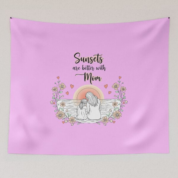 Item preview, Sunsets Are Better with Mom – Mother and Daughter Beach Sunset designed and sold by Sea Gem.