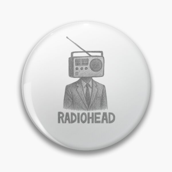 Item preview, Radiohead Surreal Sketch – Man in Suit with Radio Head Black & White designed and sold by Donsean22.