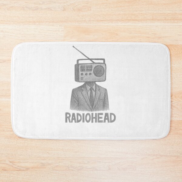 Item preview, Radiohead Surreal Sketch – Man in Suit with Radio Head Black & White designed and sold by Donsean22.
