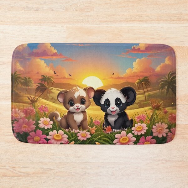Item preview, Cute Cartoon Panda and Cub Sunset Friends designed and sold by CASASIS_MERCH.