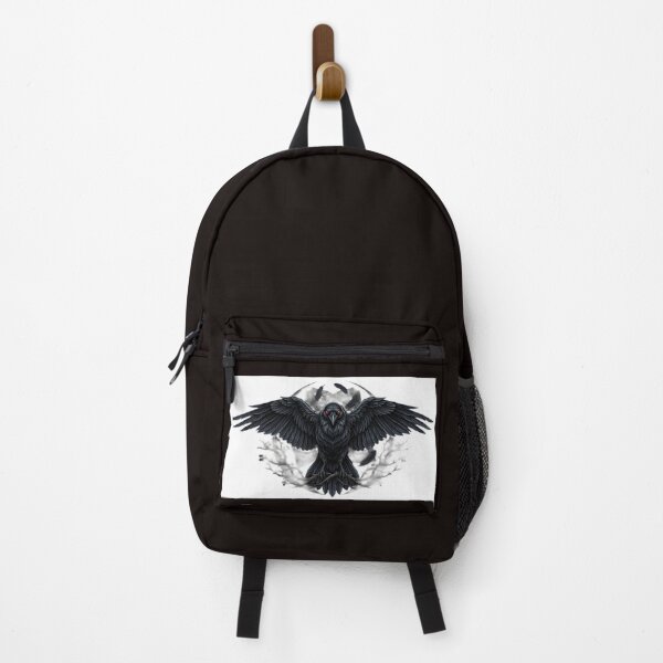 Item preview, The Crimson Watcher - Dark Raven Gothic Illustration designed and sold by StickyyArtShop.