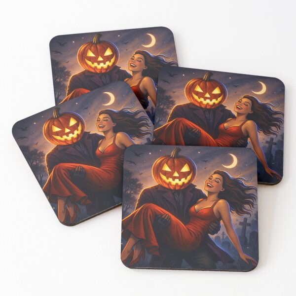 Item preview, Headless Horseman Moonlit Rescue – Romantic Halloween Art designed and sold by TheHorsemanRidesAgain.