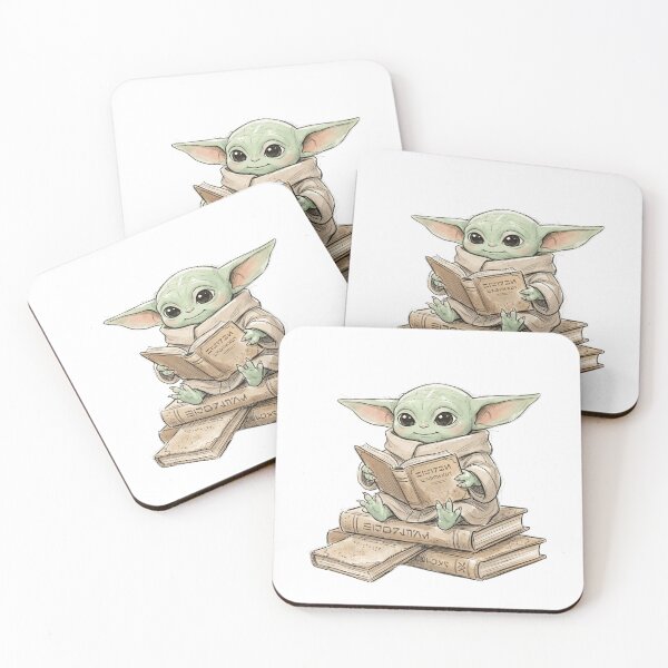 Item preview, BABY YODA WITH DUSTY BOOK STACK designed and sold by LIS AND MELIVERSO.