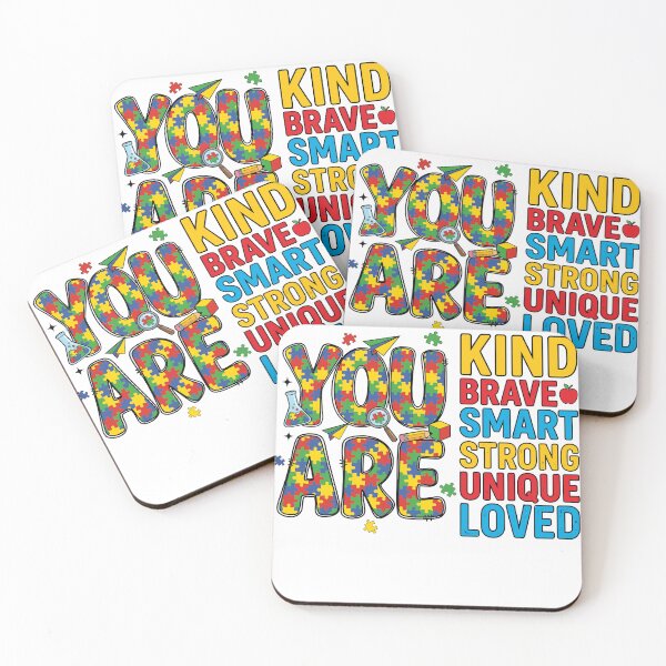 Item preview, Autism Awareness School Kids Positive Message designed and sold by KroghDs.