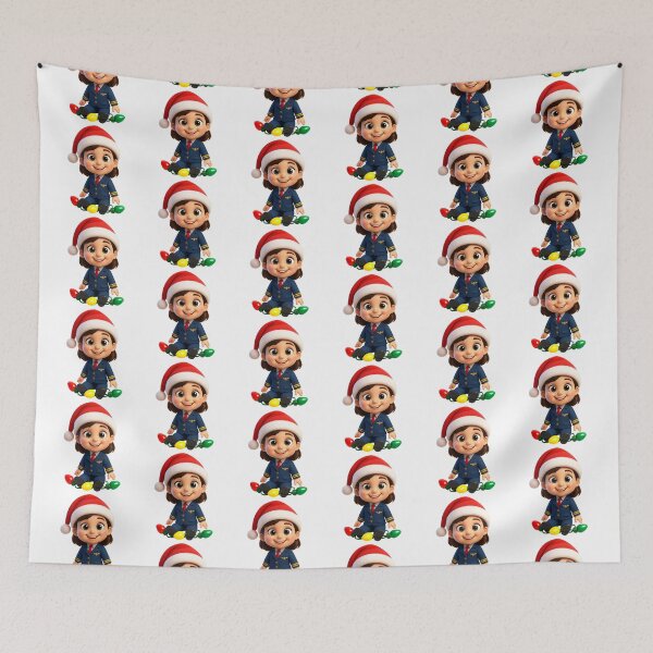 Item preview, Christmas Pilot Girl  designed and sold by Sillytoe.