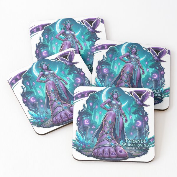 Item preview, Tyrande Whisperwind: Sentinel of Elune - Night Elf Goddess Emblem designed and sold by InspirAI.