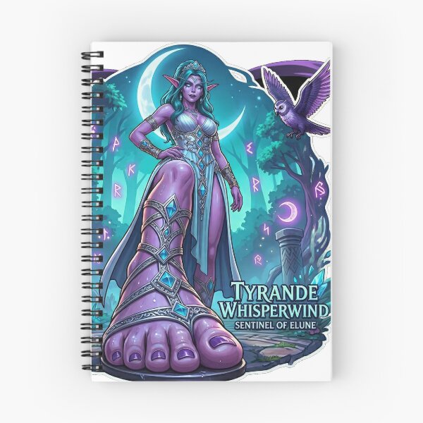 Item preview, Tyrande Whisperwind: Sentinel of Elune - Night Elf Goddess Emblem designed and sold by InspirAI.