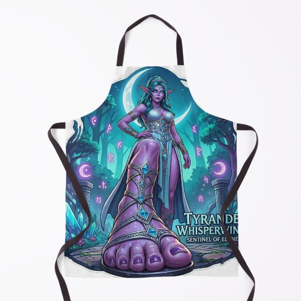 Item preview, Tyrande Whisperwind: Sentinel of Elune - Night Elf Goddess Emblem designed and sold by InspirAI.