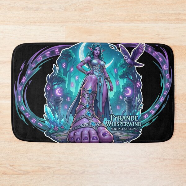 Item preview, Tyrande Whisperwind: Sentinel of Elune - Night Elf Goddess Emblem designed and sold by InspirAI.