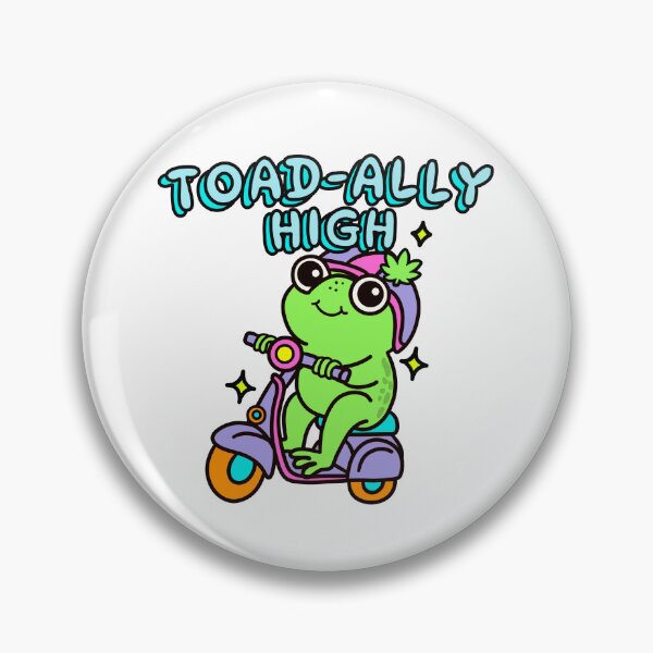 Item preview, Toad-Ally High Funny Kawaii Frog Stoner Pun designed and sold by MycoMindsMedia.