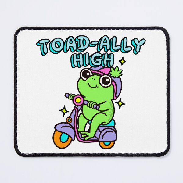 Item preview, Toad-Ally High Funny Kawaii Frog Stoner Pun designed and sold by MycoMindsMedia.