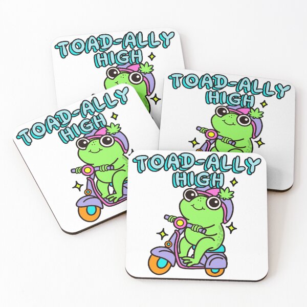 Item preview, Toad-Ally High Funny Kawaii Frog Stoner Pun designed and sold by MycoMindsMedia.