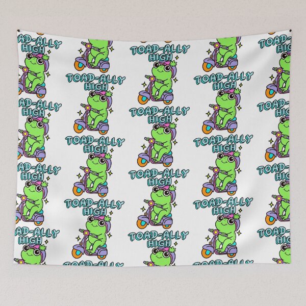 Item preview, Toad-Ally High Funny Kawaii Frog Stoner Pun designed and sold by MycoMindsMedia.
