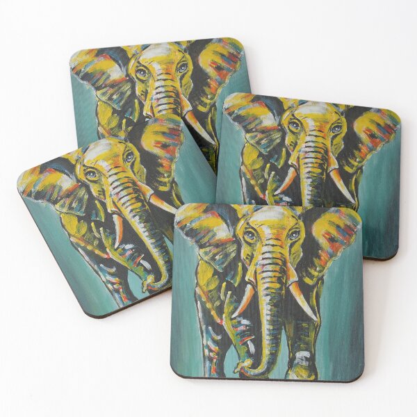Artikelvorschau, bunter Elefant entworfen und verkauft von Wee Designio.