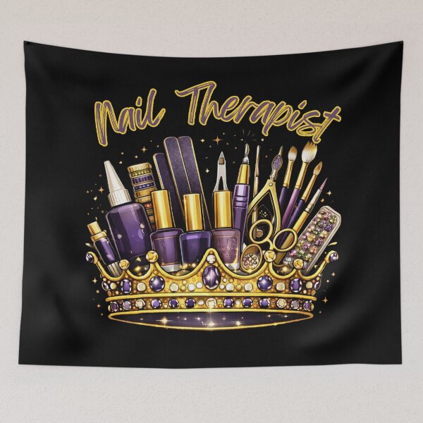 Item preview, Nail Therapist - purple and gold designed and sold by Walkaaa Designs.