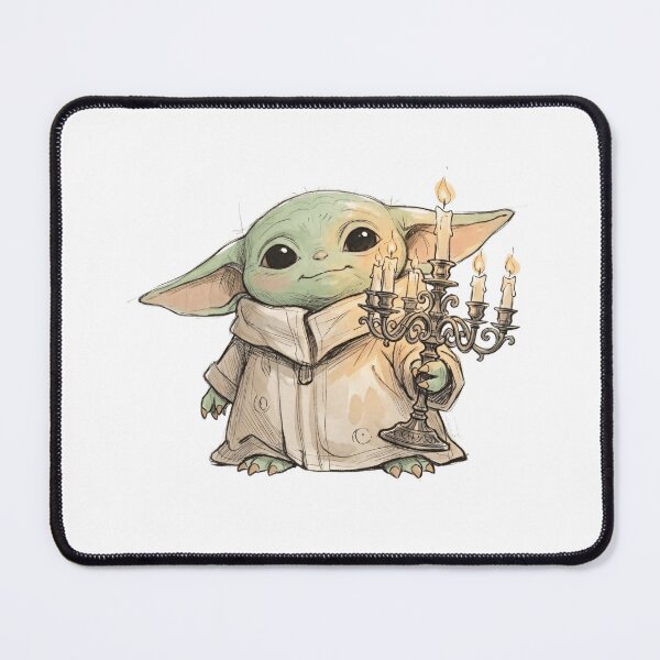 Item preview, BABY YODA WITH GOTHIC CANDELABRA designed and sold by LIS AND MELIVERSO.