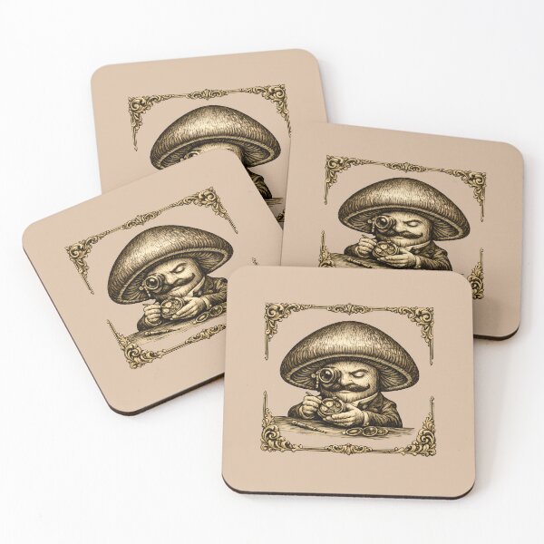 Item preview, Victorian Mushroom Watchmaker – Elegant Vintage Craftsmanship Illustration designed and sold by Rawecz Studio.
