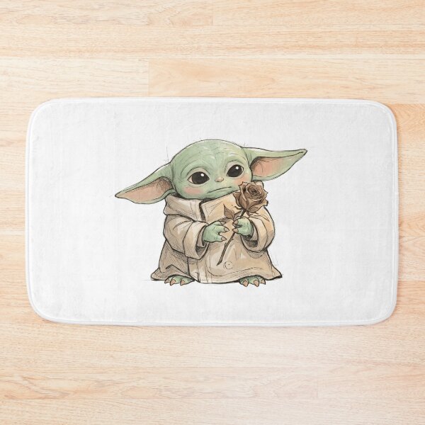 Item preview, BABY YODA WITH DRIED ROSE designed and sold by LIS AND MELIVERSO.