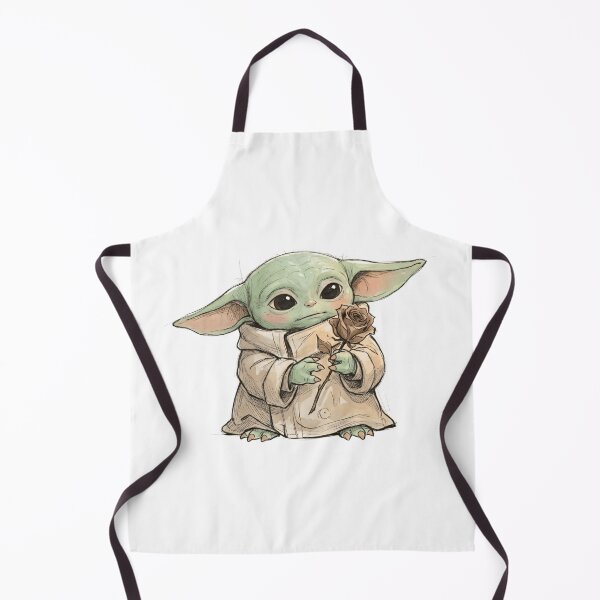 Item preview, BABY YODA WITH DRIED ROSE designed and sold by LIS AND MELIVERSO.