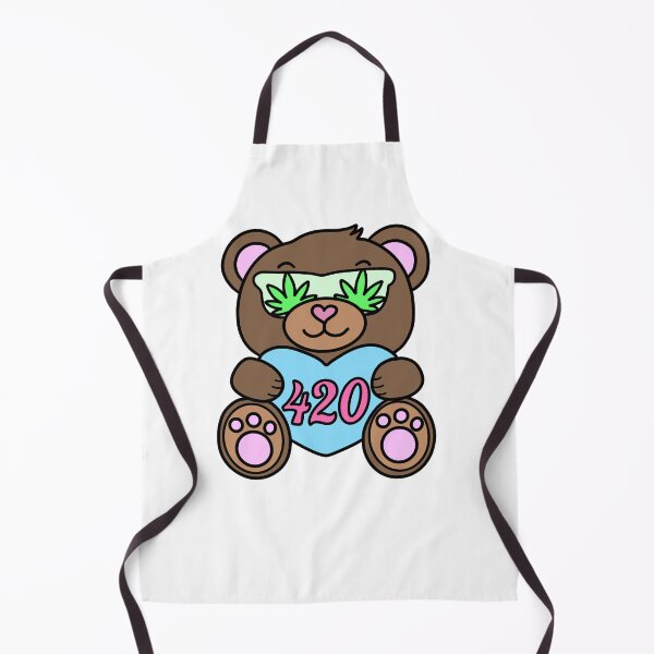 Item preview, Cute 420 Stoner Bear Kawaii Weed Heart Art designed and sold by MycoMindsMedia.