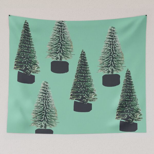 Item preview, Mini Snowy Christmas Trees on Green designed and sold by Arturo Daniel Garcia Palomo.