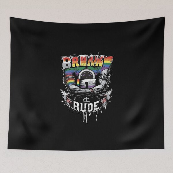 Item preview, Bold Brumm Muscular Gay Pride Art With Lock designed and sold by InkDazzle.